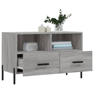 TV-taso harmaa Sonoma 80x36x50 cm tekninen puu