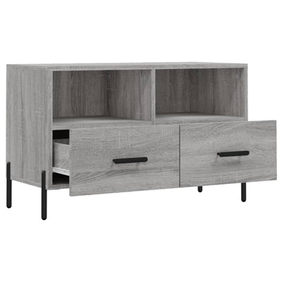TV-taso harmaa Sonoma 80x36x50 cm tekninen puu