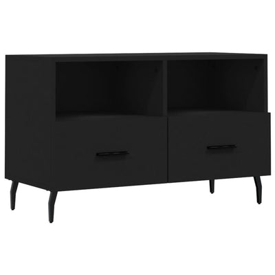 TV-taso musta 80x36x50 cm tekninen puu