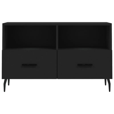 TV-taso musta 80x36x50 cm tekninen puu