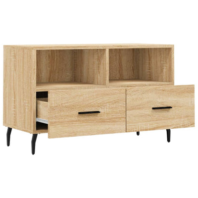 TV-taso Sonoma-tammi 80x36x50 cm tekninen puu
