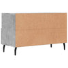 TV-taso betoninharmaa 80x36x50 cm tekninen puu