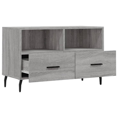 TV-taso harmaa Sonoma 80x36x50 cm tekninen puu