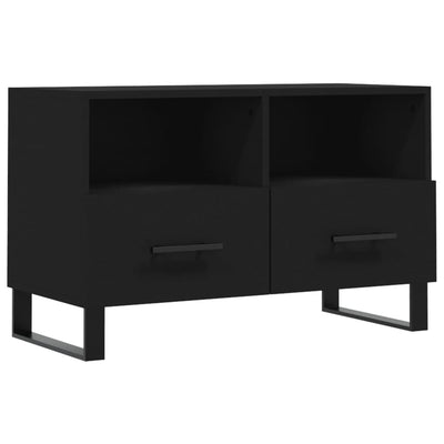 TV-taso musta 80x36x50 cm tekninen puu