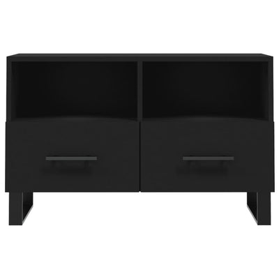 TV-taso musta 80x36x50 cm tekninen puu