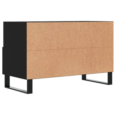 TV-taso musta 80x36x50 cm tekninen puu