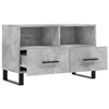 TV-taso betoninharmaa 80x36x50 cm tekninen puu