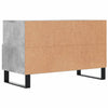 TV-taso betoninharmaa 80x36x50 cm tekninen puu