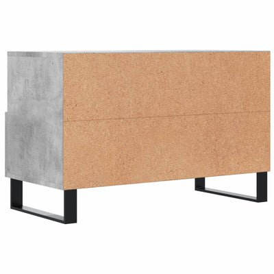 TV-taso betoninharmaa 80x36x50 cm tekninen puu