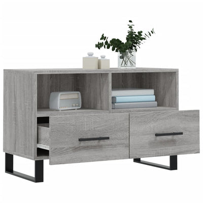 TV-taso harmaa Sonoma 80x36x50 cm tekninen puu