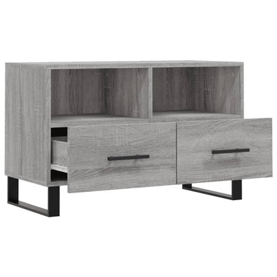 TV-taso harmaa Sonoma 80x36x50 cm tekninen puu