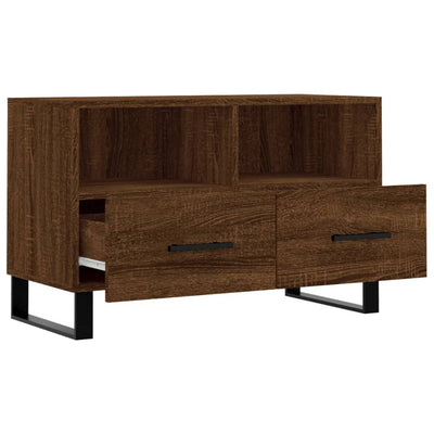 TV-taso ruskea tammi 80x36x50 cm tekninen puu