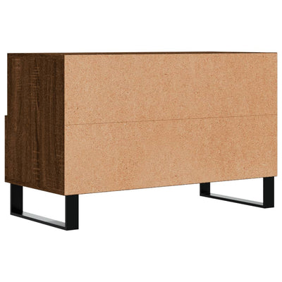 TV-taso ruskea tammi 80x36x50 cm tekninen puu