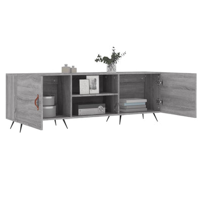TV-taso harmaa Sonoma 150x30x50 cm tekninen puu