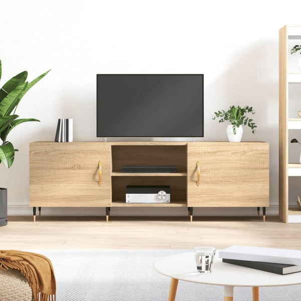 TV-taso 150x30x50 cm Sonoma-tammesta teknistä puuta