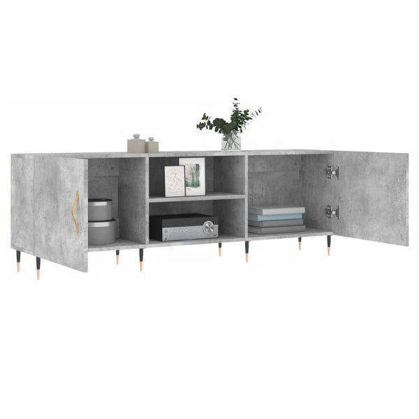 TV-taso betoninharmaa 150x30x50 cm tekninen puu