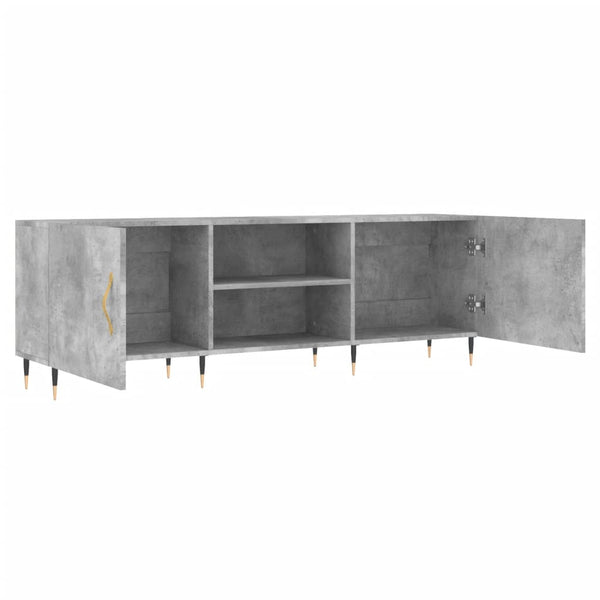 TV-taso betoninharmaa 150x30x50 cm tekninen puu