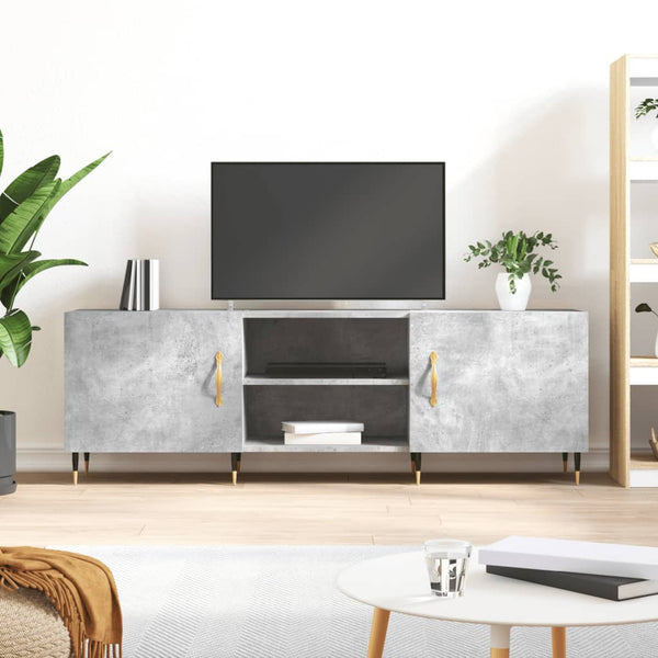 TV-taso betoninharmaa 150x30x50 cm tekninen puu