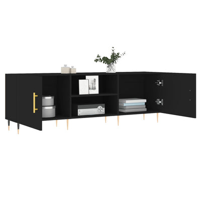 TV-taso musta 150x30x50 cm tekninen puu