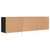 TV-taso musta 150x30x50 cm tekninen puu