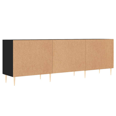 TV-taso musta 150x30x50 cm tekninen puu