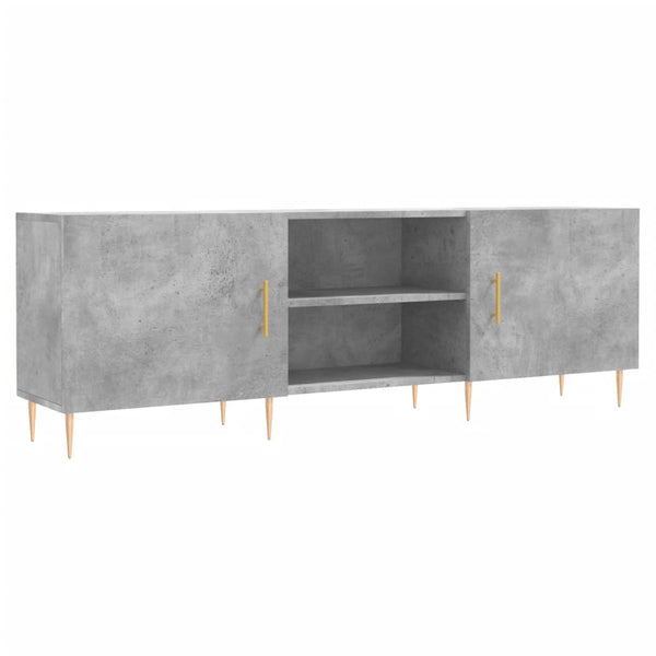 TV-taso teknisestä puusta, betoninharmaa, mitat 150x30x50 cm