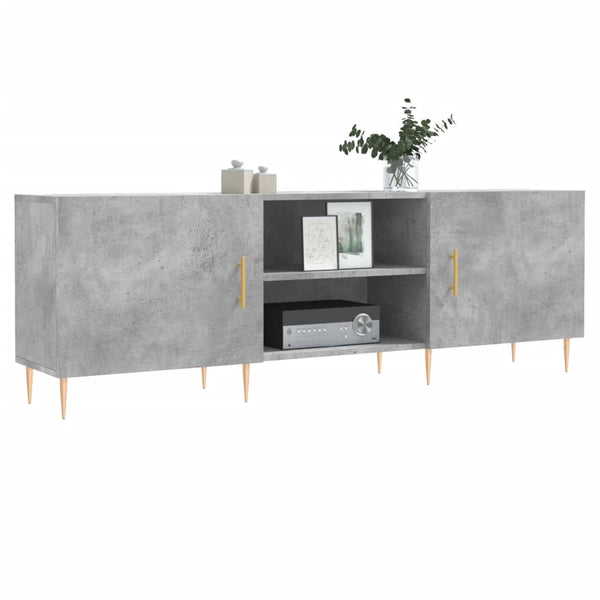 TV-taso teknisestä puusta, betoninharmaa, mitat 150x30x50 cm