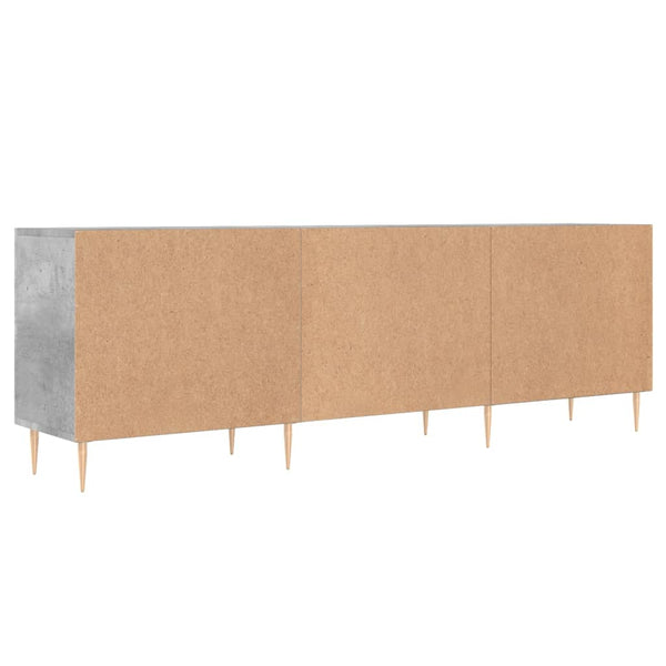 TV-taso teknisestä puusta, betoninharmaa, mitat 150x30x50 cm