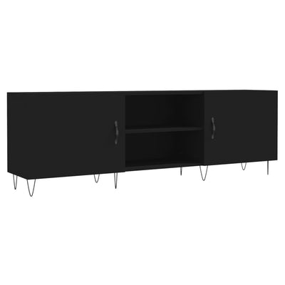 TV-taso musta 150x30x50 cm tekninen puu