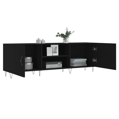 TV-taso musta 150x30x50 cm tekninen puu