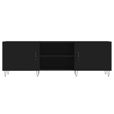 TV-taso musta 150x30x50 cm tekninen puu