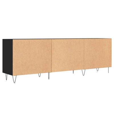 TV-taso musta 150x30x50 cm tekninen puu