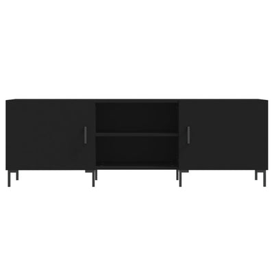 TV-taso musta 150x30x50 cm tekninen puu
