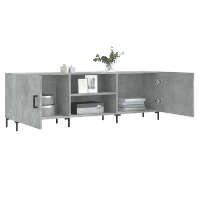 TV-taso betoninharmaa 150x30x50 cm tekninen puu