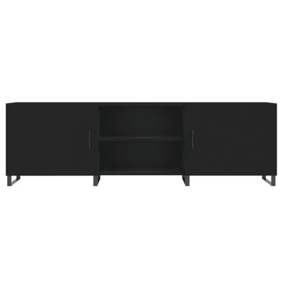 TV-taso musta 150x30x50 cm tekninen puu
