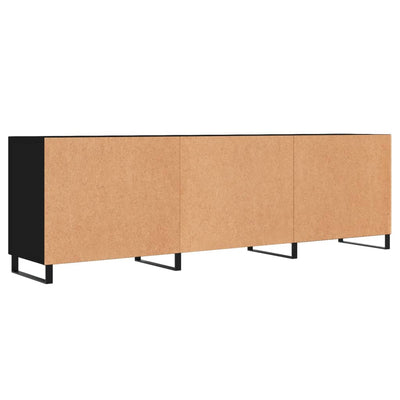 TV-taso musta 150x30x50 cm tekninen puu