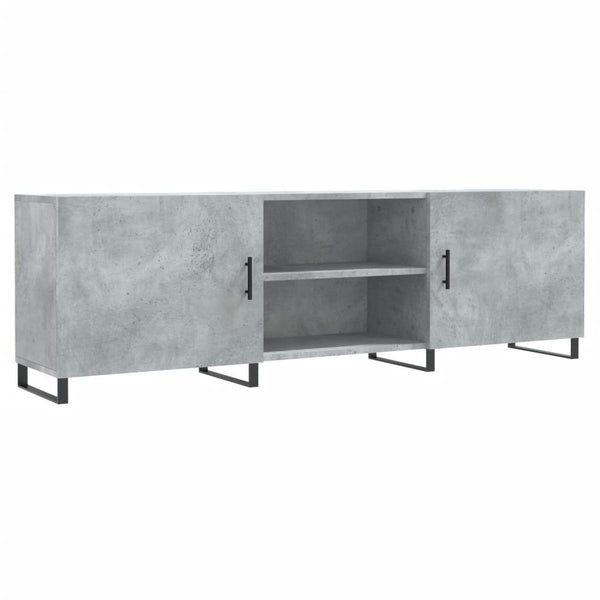 Betoninharmaa TV-taso 150x30x50 cm teknisestä puusta