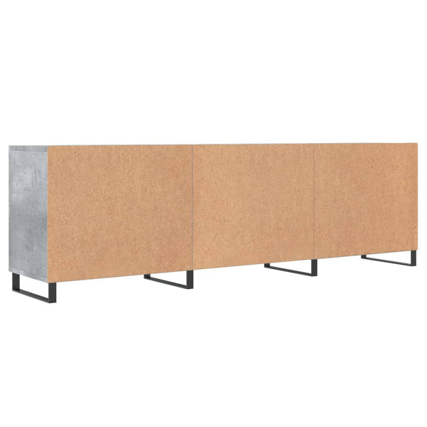 Betoninharmaa TV-taso 150x30x50 cm teknisestä puusta