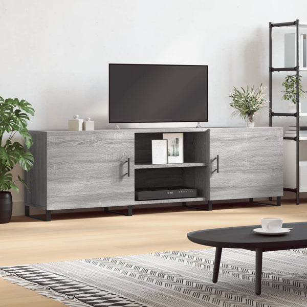 Sonoma TV-taso harmaana 150x30x50 cm teknisestä puusta