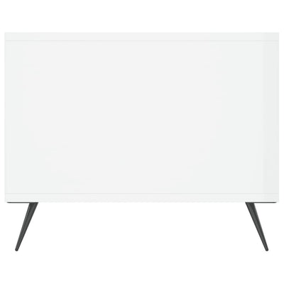 Valkoinen sohvapöytä Hirsenie 102x50x40cm (korkeakiilto, puinen)