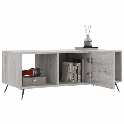 Sohvapöytä harmaa Sonoma 102x50x40 cm tekninen puu