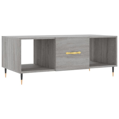 Sohvapöytä harmaa Sonoma 102x50x40 cm tekninen puu