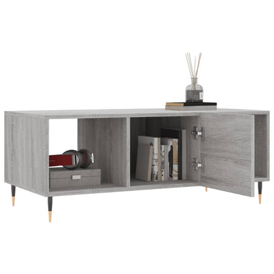 Sohvapöytä harmaa Sonoma 102x50x40 cm tekninen puu