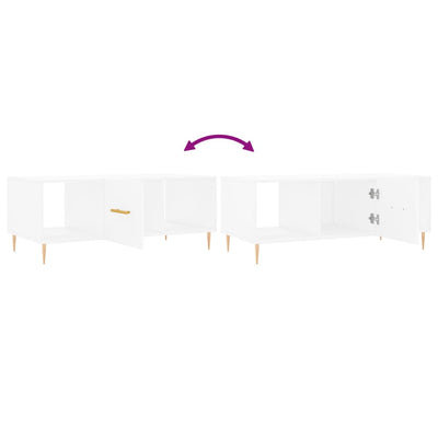 Valkoinen sohvapöytä Berchis 102x50x40cm (puinen)