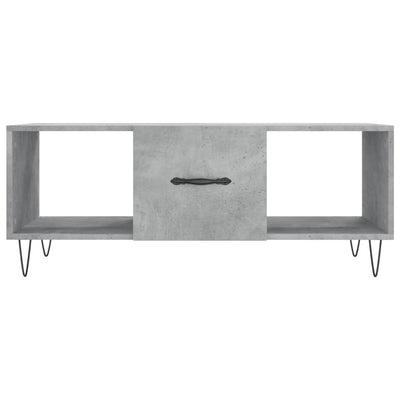 Sohvapöytä betoninharmaa 102x50x40 cm tekninen puu