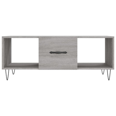 Sohvapöytä harmaa Sonoma 102x50x40 cm tekninen puu