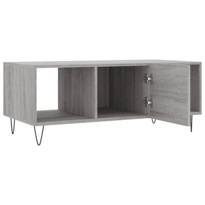 Sohvapöytä harmaa Sonoma 102x50x40 cm tekninen puu
