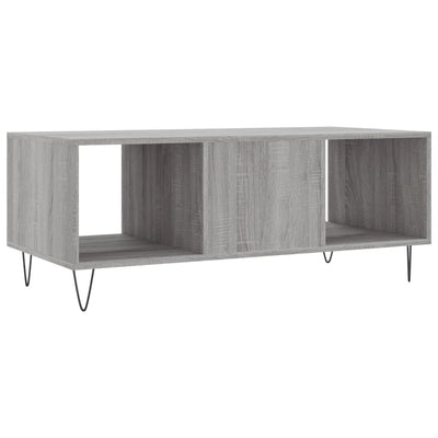 Sohvapöytä harmaa Sonoma 102x50x40 cm tekninen puu