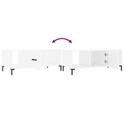 Valkoinen sohvapöytä Ielinca 102x50x40cm (puinen)