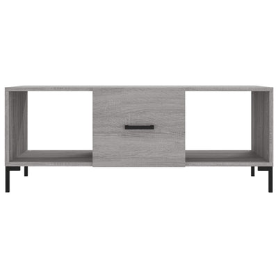 Sohvapöytä harmaa Sonoma 102x50x40 cm tekninen puu